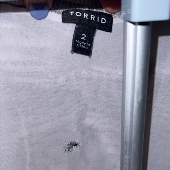 Torrid Womens Pullover Sweater Size 2- Gray Layered Lightweight Long Sleeve - Picture 5 of 8